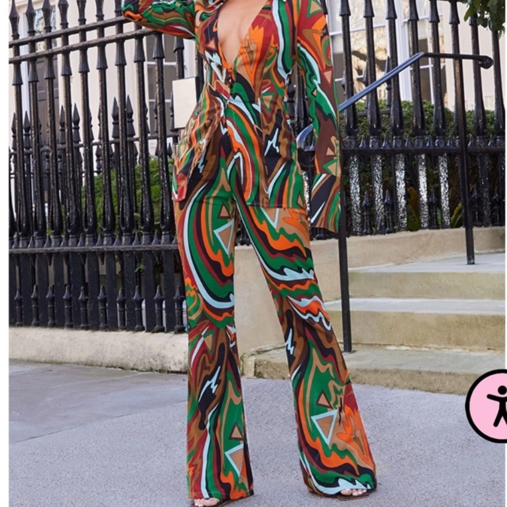 NWOT Abstract Color Pants